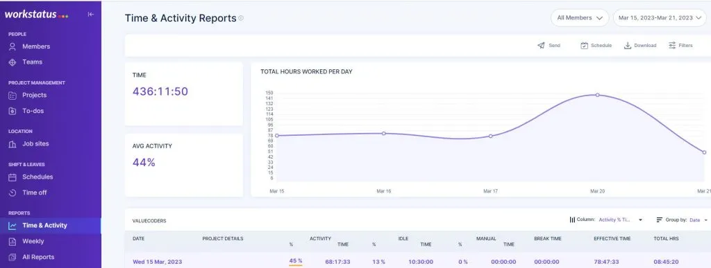 time&activity report