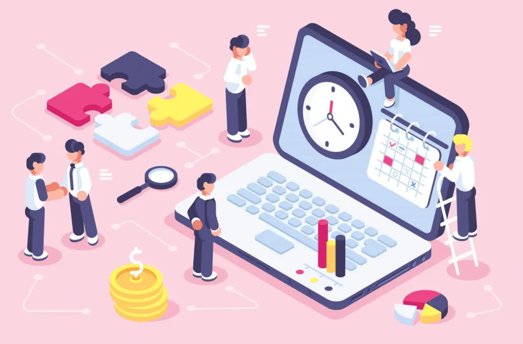 Graphic explaining productivity monitoring and how productivity monitoring software enhances workplace efficiency through a comprehensive productivity monitoring system.