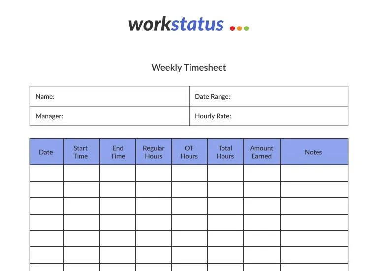 Timesheet weekly