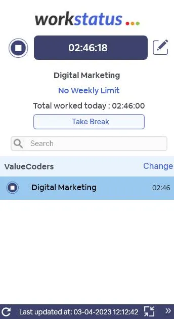 workstatus timer tracker