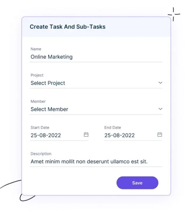 Create task and sub task