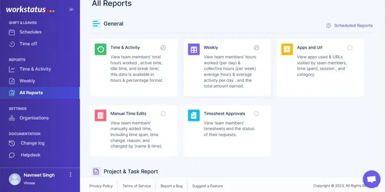 workstatus Reports 