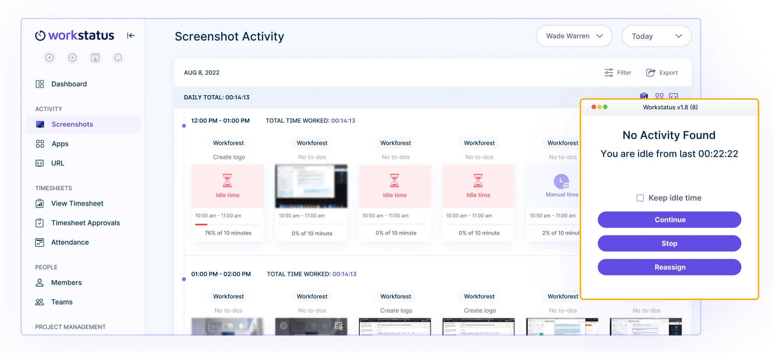 Idle Time Tracker