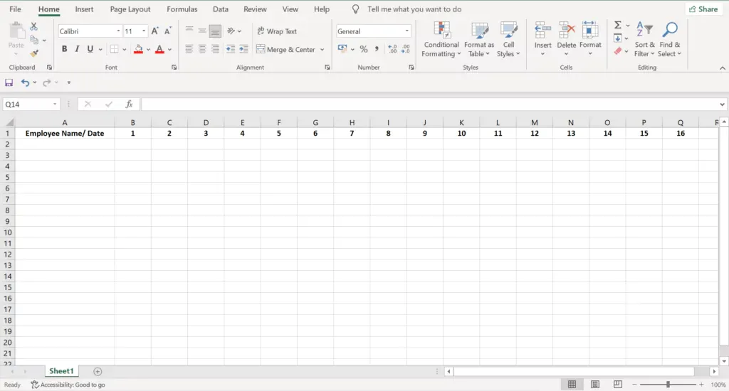 how to maintain attendance in excel - Workstatus