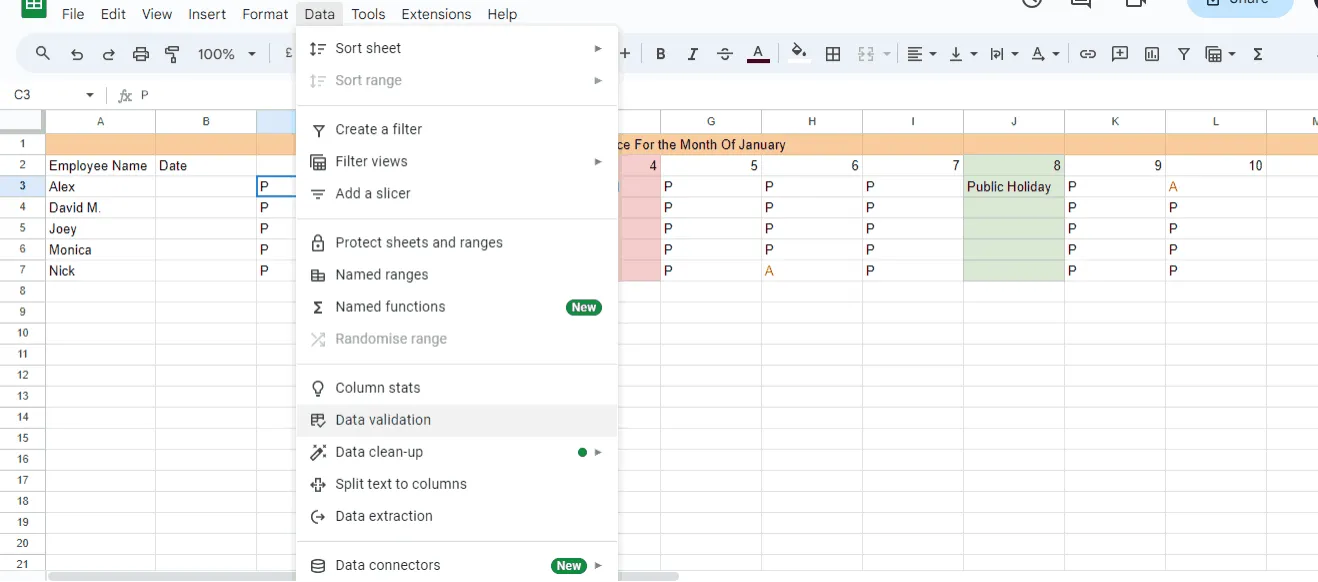 attendance management system excel - Workstatus