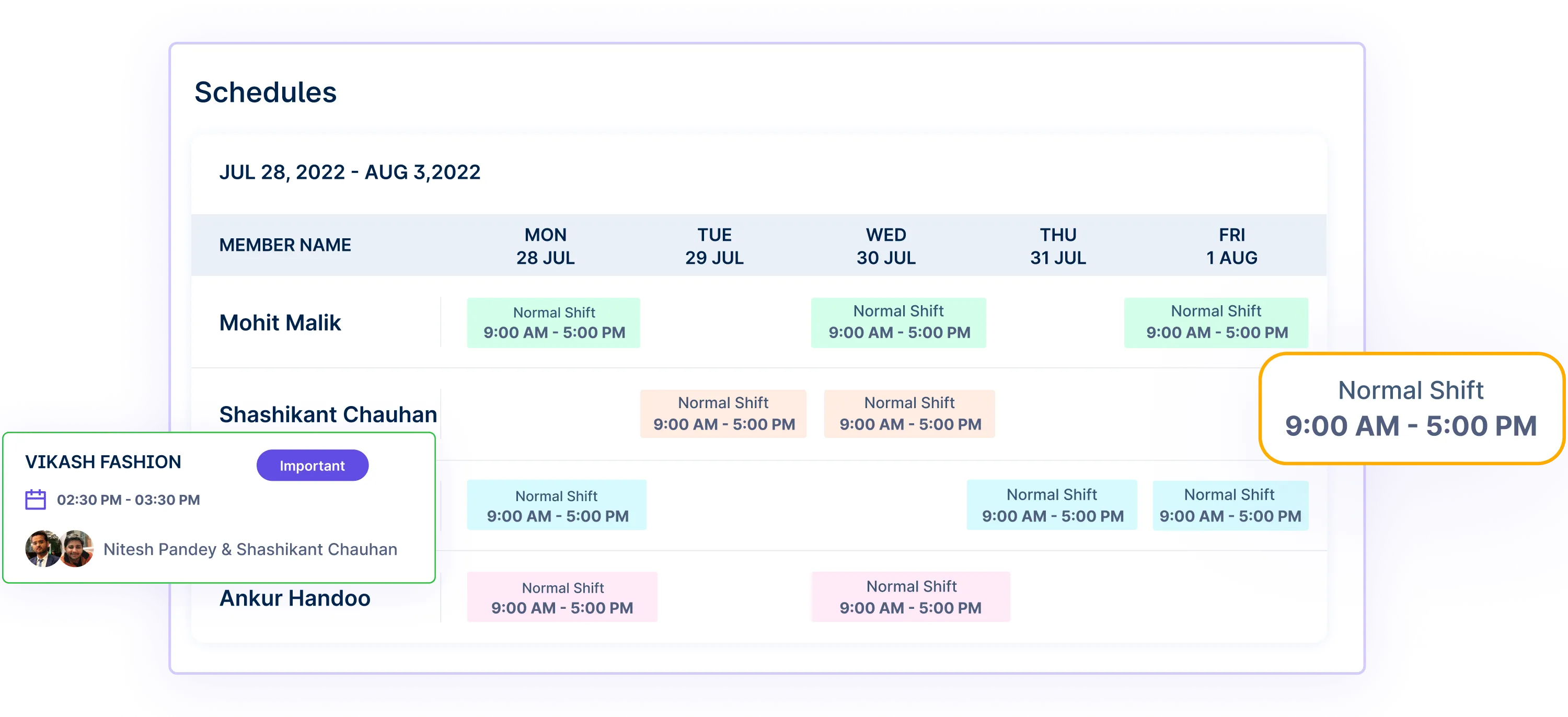 Shift Scheduling