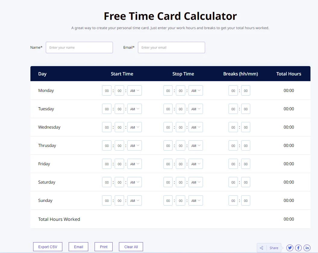 Time Tracking Tool