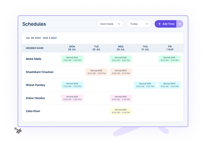 Set Schedules