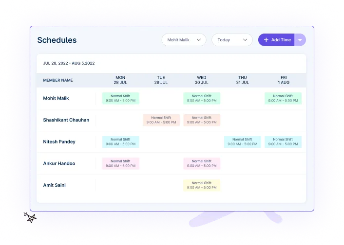 Schedules