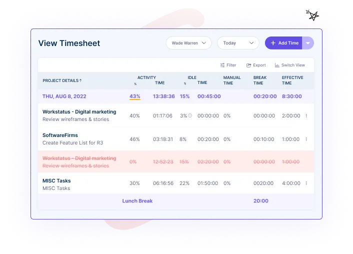 View Timesheet